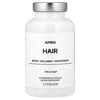 Codeage, Amin, Rambut, 60 Kapsul Nabati