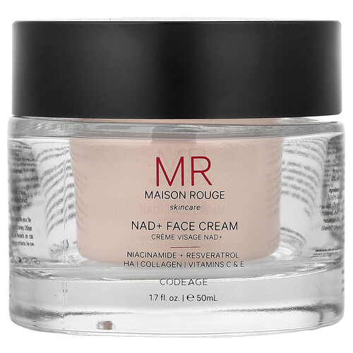 Codeage, Maison Rouge, NAD+ Face Cream, Gesichtscreme mit NAD+, 50 ml (1,7 fl. oz.)