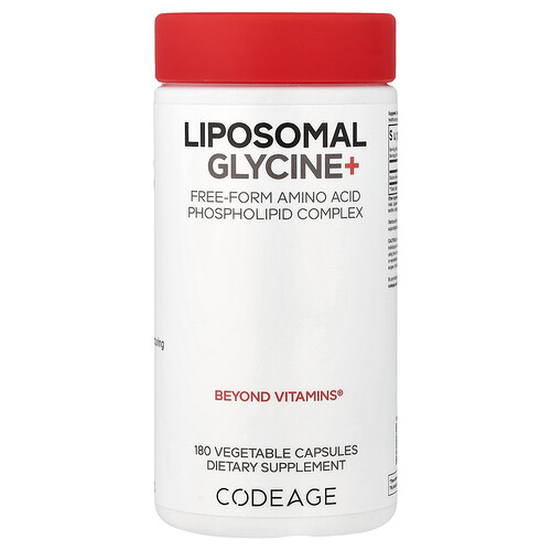 Codeage Liposomal Glycine+, 180 Vegetable Capsules (500 mg per Capsule)