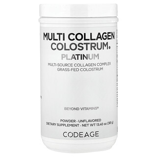 Codeage, Multi Collagen Colostrum Platinum, bezsmakowy, 381 g