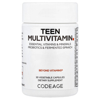 Codeage, Multivitamínico para Adolescentes, 30 Cápsulas Vegetais