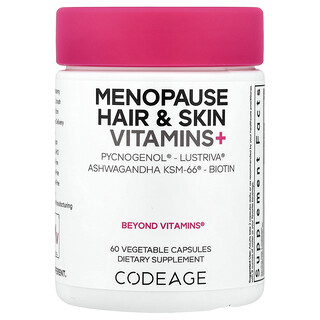 Codeage, Vitamine pentru piele și păr pentru menopauză+, 60 capsule vegetale