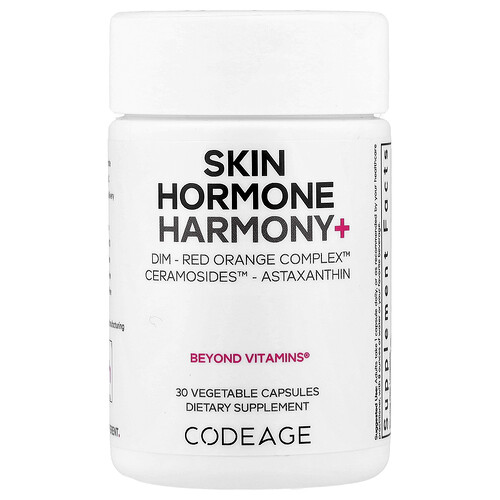 Codeage, Skin Hormone Harmony+, Hauthormon-Harmony+, 30 pflanzliche Kapseln