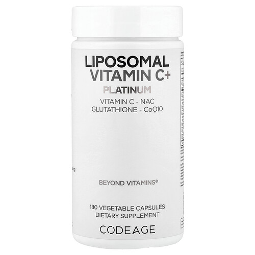 Codeage Liposomal Vitamin C+ Platinum, 180 Vegetable Capsules