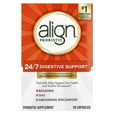 Photos - Vitamins & Minerals Align Probiotics, 24/7 Digestive Support, Probiotic Supplement, 28 Capsules AGN-14343