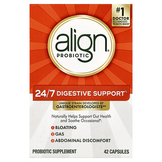 Align Probiotics, Pendukung Pencernaan 24/7, 42 Kapsul (10 mg per Kapsul)