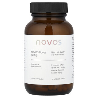 NOVOS, Novos Boost (NMN), 60 Cápsulas (125 mg por Cápsula)