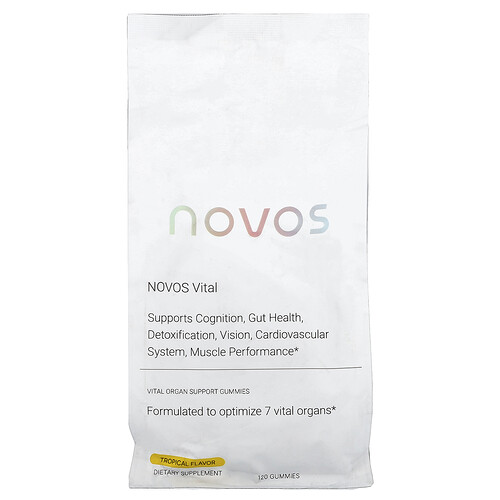 NOVOS, Novos Vital guminukai, tropiniai, 120 guminukų