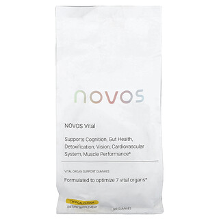 NOVOS, Novos Vital, Gomitas para favorecer la salud de los órganos vitales, Tropical, 120 gomitas