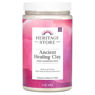 Heritage Store, Tanah Liat Penyembuh Purba, Topeng Kecantikan Pembersihan Pori, 31 oz (879 g)