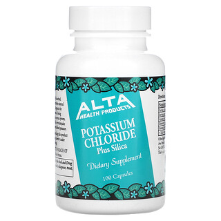 Alta Health, Kalium Klorida, Ditambah Silika, 100 Kapsul