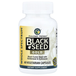 Amazing Herbs, Black Seed™, Oro, 60 cápsulas vegetales