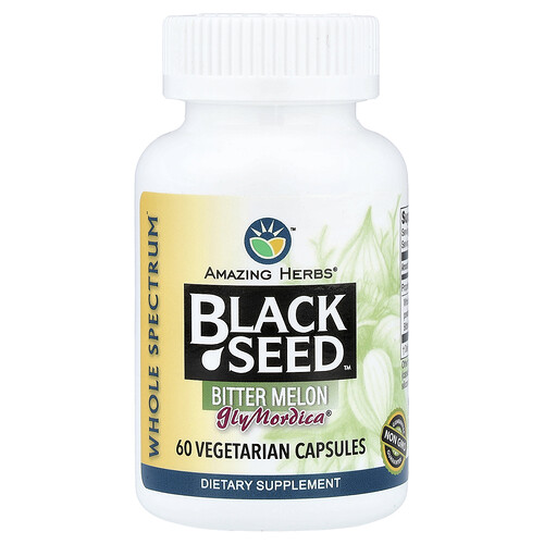 Amazing Herbs Black Seed™, Bitter Melon, 60 Vegetarian Capsules