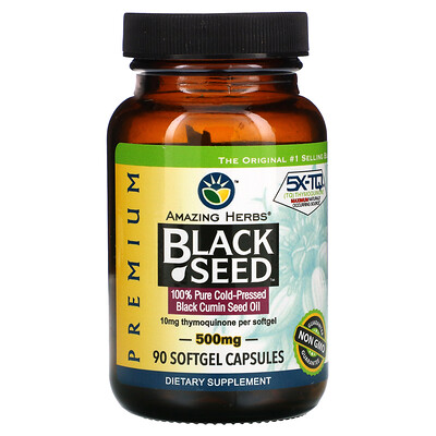 

Amazing Herbs Black Seed 500 mg 90 Softgel Capsules