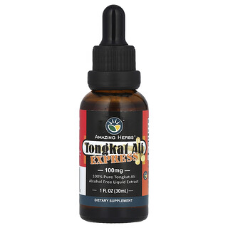 Amazing Herbs, Extracto líquido de Tongkat Ali Express, Sin alcohol, 100 mg, 30 ml (1 oz. líq.)