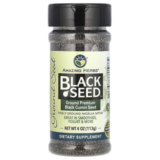 Amazing Herbs, Black Seed, Ground Premium Black Cumin Seed, 4 oz (113 g)