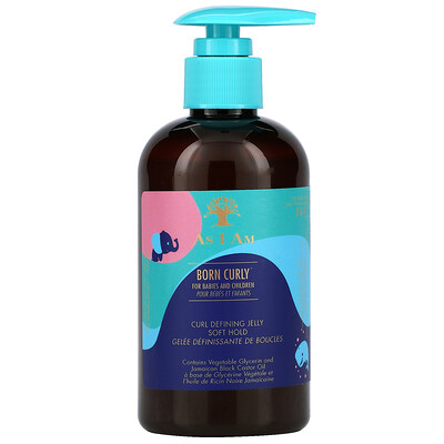 Купить As I Am Born Curly For Babies and Children, Curl Defining Jelly, Soft Hold, 8 fl oz (240 ml)