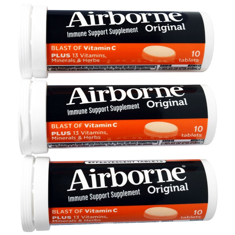 AirBorne, Original, Immune Support, Blast of Vitamin C, Zesty Orange, 3