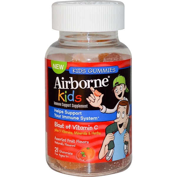 AirBorne, Kids Gummies, Assorted Fruit Flavors, 21 Gummies iHerb