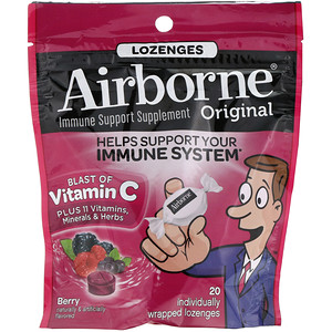 ЭйрБорн, Blast of Vitamin C, Berry, 20 Individually Wrapped Lozenges отзывы