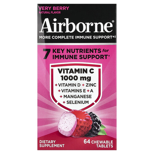 AirBorne, Immune Support, Very Berry, 64 Chewable Tablets