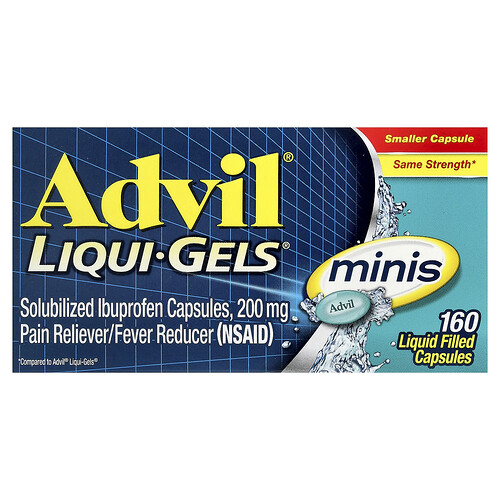 Advil, Ibuprofen Liqui-Gels®, Minis, 200 mg, 160 Liquid Filled Capsules