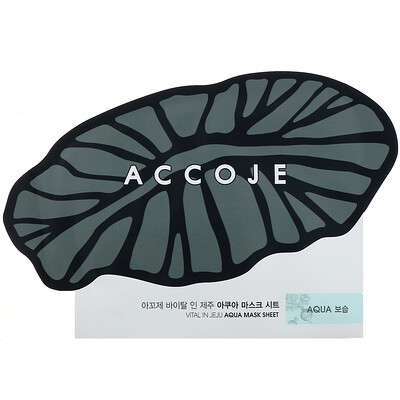 

Accoje Vital in Jeju, Aqua Sheet Mask, 8 Sheets, 22 ml Each