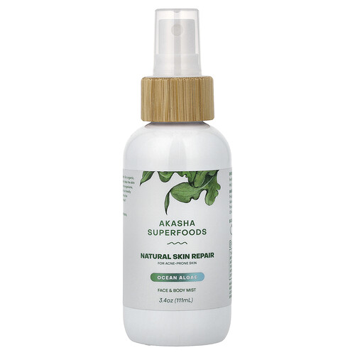 Akasha Superfoods Akasha Superfoods, Natural Skin Repair Mist, For Acne Prone Skin, Ocean Algae, 3.4 oz (111 ml)