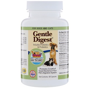 Отзывы о Арк Натуралс, Gentle Digest, Includes Prebiotics & Probiotics, For Dogs & Cats,  60 Capsules
