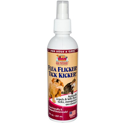 Flea Flicker! Tick Kicker!, Спрей от насекомых для собак и кошек 8 жидких унции (237 мл)