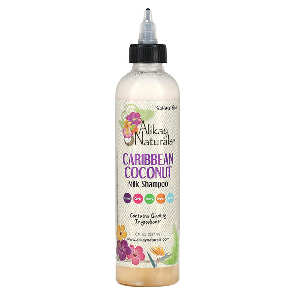 Alikay Naturals‏, Milk Shampoo, Caribbean Coconut, 8 fl oz (237 ml)