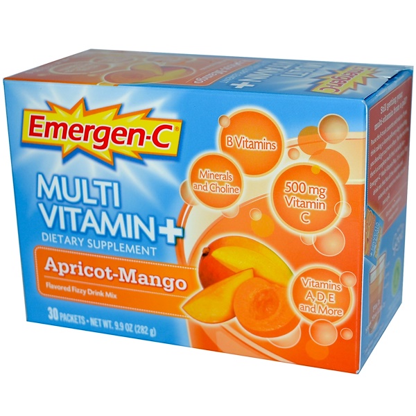 EmergenC, EmergenC, MultiVitamin+, ApricotMango, Flavored Fizzy