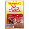 Emergen-C, Витамин C, смесь ароматизированных газированных напитков, клюква и гранат, 1000 мг, 30 пакетиков по 8,4 г (0,30 унции)