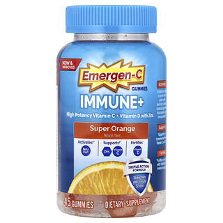 Emergen-C, 機體抵抗 + 軟糖，超級橙味，45 粒軟糖