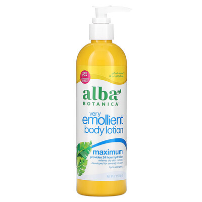 

Alba Botanica, Very Emollient Body Lotion, Maximum, 12 oz (340 g)