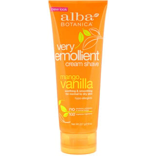 Alba Botanica, Very Emollient Cream Shave, Mango Vanilla, 8 oz (227 g)
