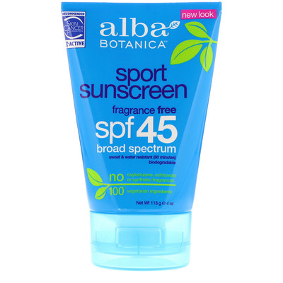 Sport Sunscreen, SPF 45, 4 oz (113g)