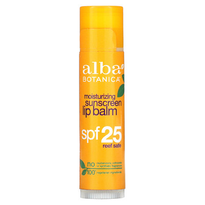 Купить Alba Botanica Увлажняющий солнцезащитный бальзам для губ, SPF 25, 4, 2 (0, 15 унции)