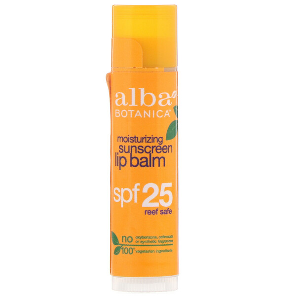 Alba Botanica‏, Moisturizing Sunscreen Lip Balm, SPF 25, 0.15 oz (4.2 g)