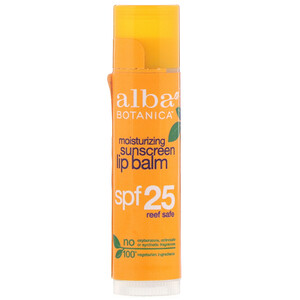 Алба Ботаника, Moisturizing Sunscreen Lip Balm, SPF 25, .15 oz (4.2 g) отзывы