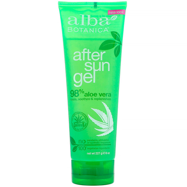 Alba Botanica, After Sun Gel, 98 Aloe Vera, 8 oz (227 g) iHerb