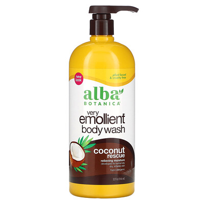 

Alba Botanica, Very Emollient Body Wash, Coconut Rescue, 32 fl oz (946 ml)