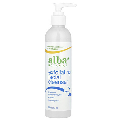 Alba Botanica, Exfoliating Facial Cleanser, 8 fl oz (237 ml)