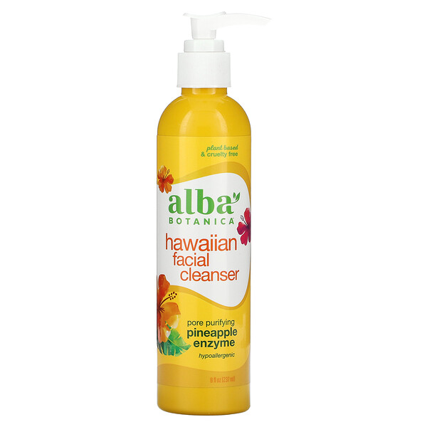 Alba Botanica, フェイシャルクレンザー, パイナップル酵素, 8 fl oz (237 ml)