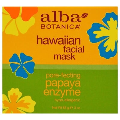 Alba Botanica гавайская маска для лица, с ферментом папайи для сужения пор, 85 г (3 унции)