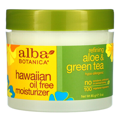 Alba Botanica Гавайское увлажняющее средство без масла, очищающее алоэ и зеленый чай, 85 г (3 унции)  - купить со скидкой
