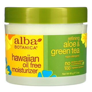 Alba Botanica, 夏威夷无油润肤霜，精制芦荟和绿茶，3 盎司（85 克）