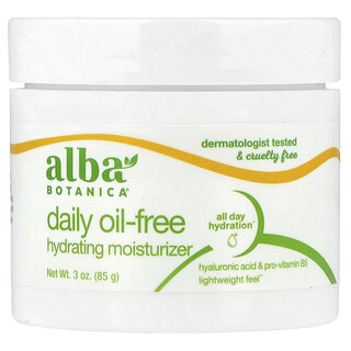 Alba Botanica, Dagelijkse olievrije hydraterende moisturizer, geurvrij, 85 g