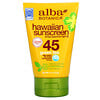 Alba Botanica, Hawaiian Sunscreen, SPF 45, 4 oz (113 g)