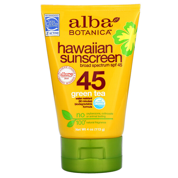 Natural Hawaiian Sunscreen, SPF 45, 4 oz (113 g)